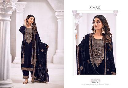 Siara Simar Velvet Suits Wholesale Price
