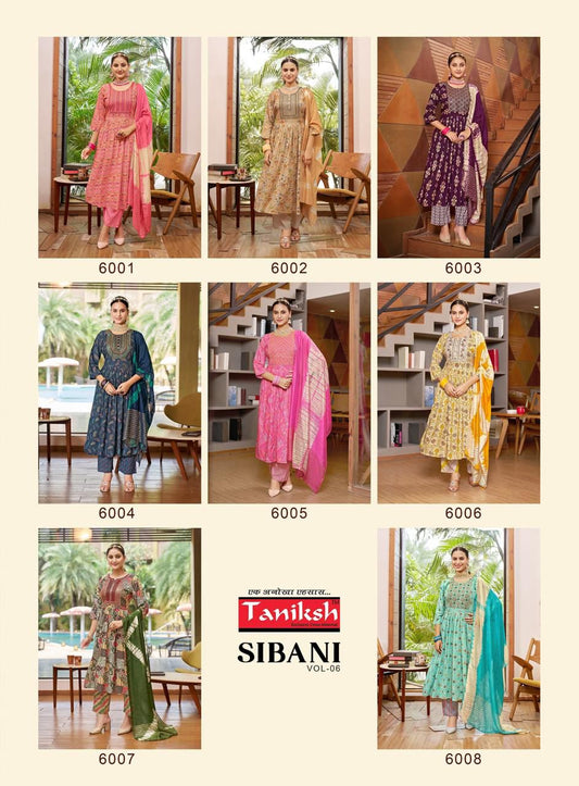 Sibani Vol 6 Taniksh Rayon Readymade Anarkali Suits Manufacturer