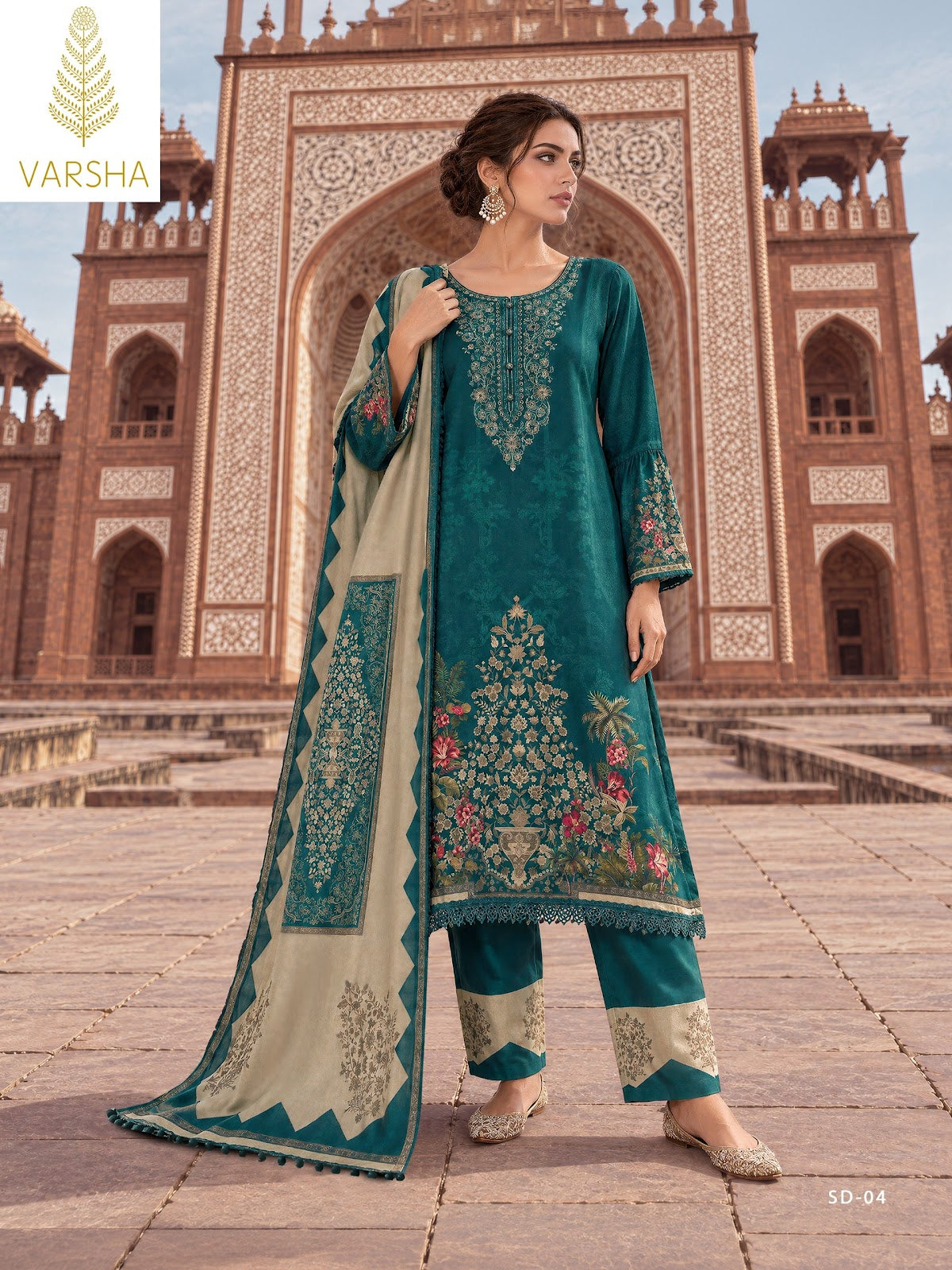 Siddaqi Varshaa Viscose Pashmina Suits Wholesale