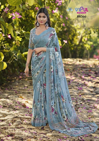 Siddhi 88560-88568 Vipul Weightless Sarees Exporter India