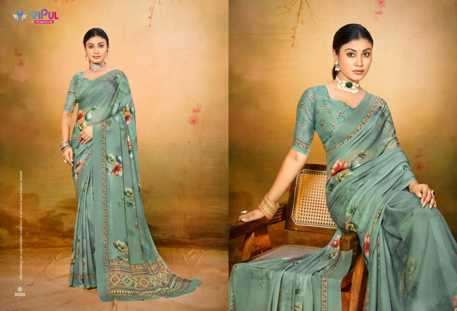 Siddhi Vol 2 Vipul Weightless Sarees Supplier India