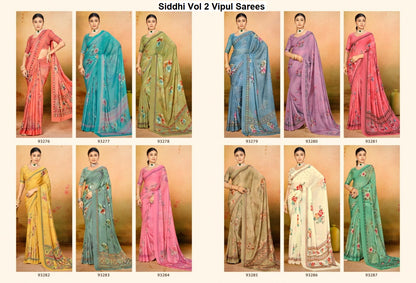 Siddhi Vol 2 Vipul Weightless Sarees Supplier India