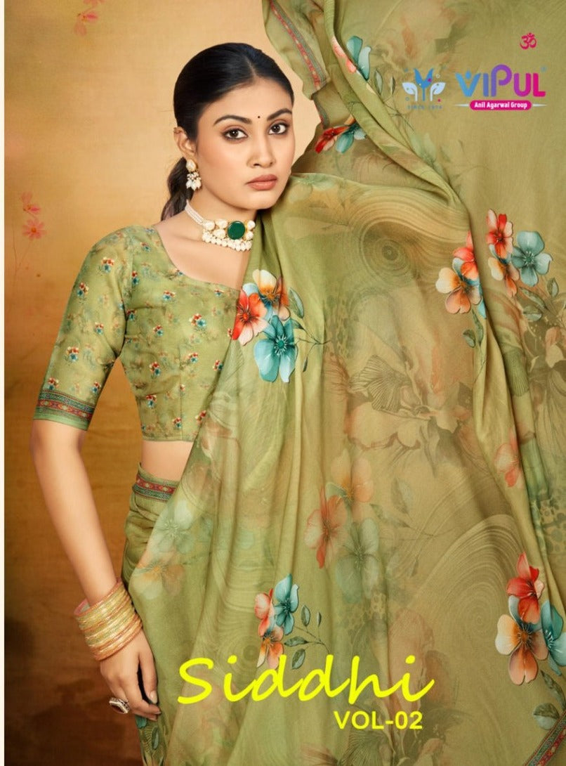 Siddhi Vol 2 Vipul Weightless Sarees Supplier India