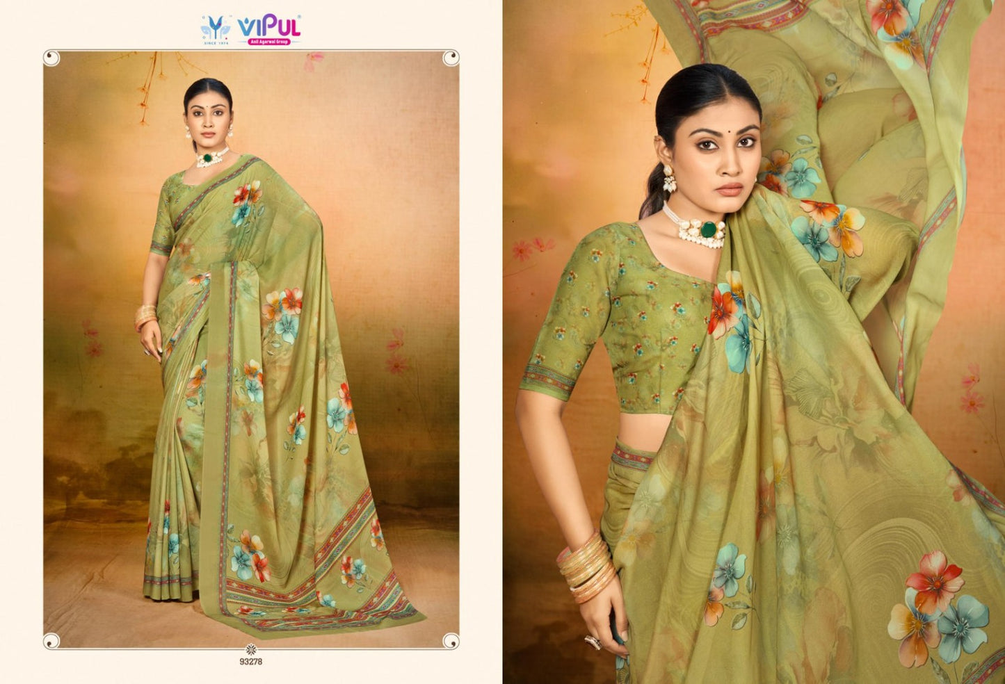 Siddhi Vol 2 Vipul Weightless Sarees Supplier India