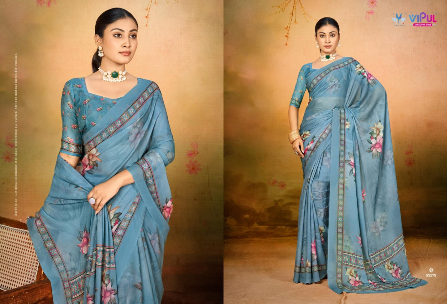Siddhi Vol 2 Vipul Weightless Sarees Supplier India