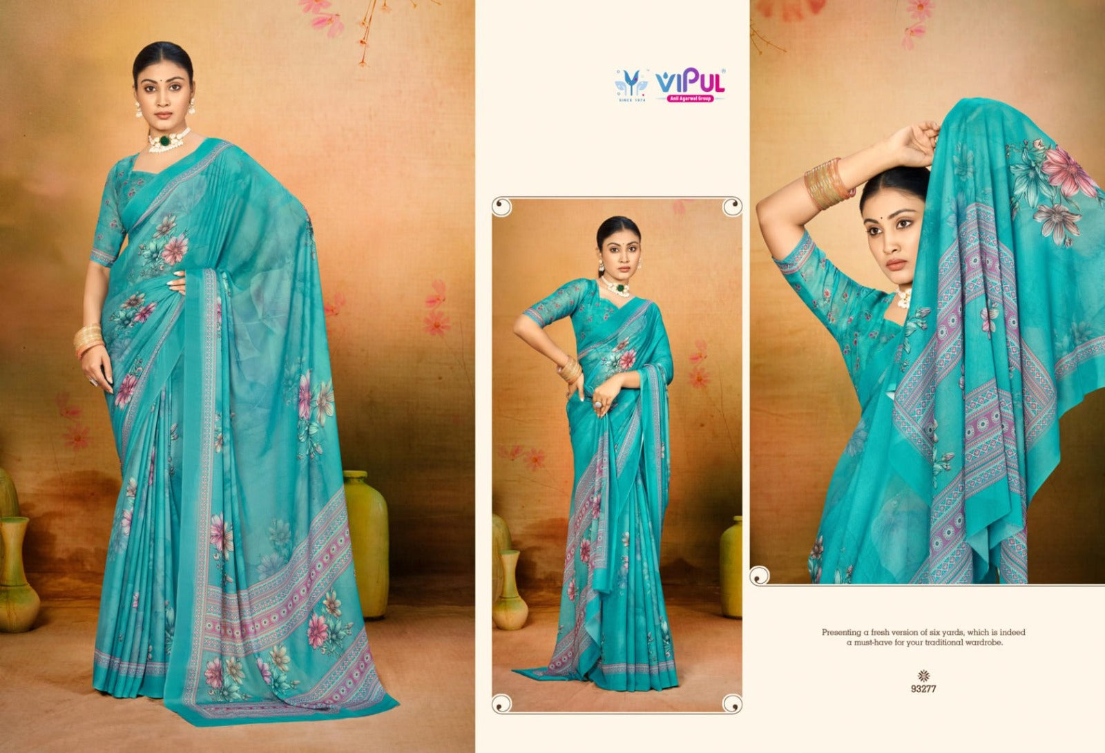 Siddhi Vol 2 Vipul Weightless Sarees Supplier India