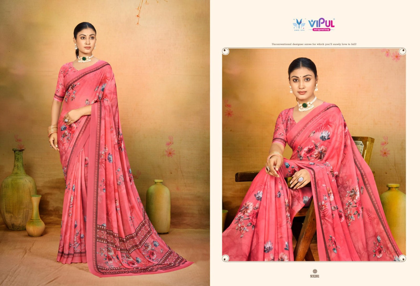 Siddhi Vol 2 Vipul Weightless Sarees Supplier India