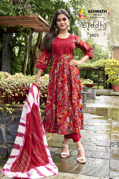 Siddhi Vol 3 Ashwath Roman Readymade Pant Style Suits Exporter India