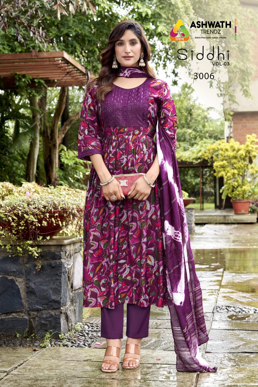 Siddhi Vol 3 Ashwath Roman Readymade Pant Style Suits Exporter India