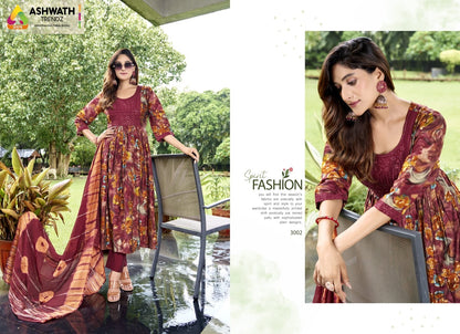 Siddhi Vol 3 Ashwath Roman Readymade Pant Style Suits Exporter India