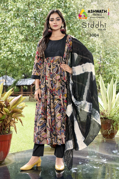 Siddhi Vol 3 Ashwath Roman Readymade Pant Style Suits Exporter India