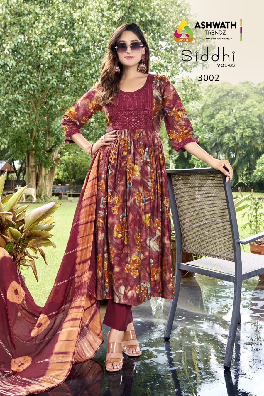 Siddhi Vol 3 Ashwath Roman Readymade Pant Style Suits Exporter India