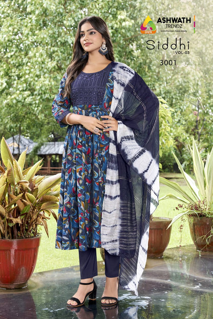 Siddhi Vol 3 Ashwath Roman Readymade Pant Style Suits Exporter India