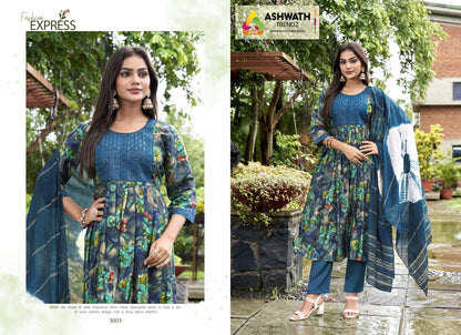 Siddhi Vol 3 Ashwath Roman Readymade Pant Style Suits Exporter India