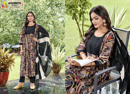 Siddhi Vol 3 Ashwath Roman Readymade Pant Style Suits Exporter India