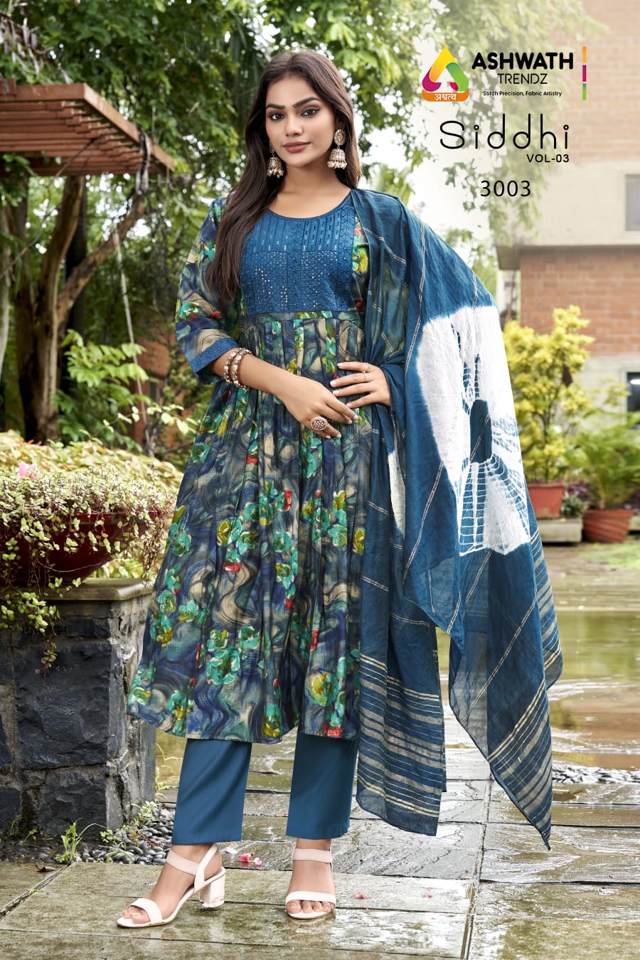Siddhi Vol 3 Ashwath Roman Readymade Pant Style Suits Exporter India