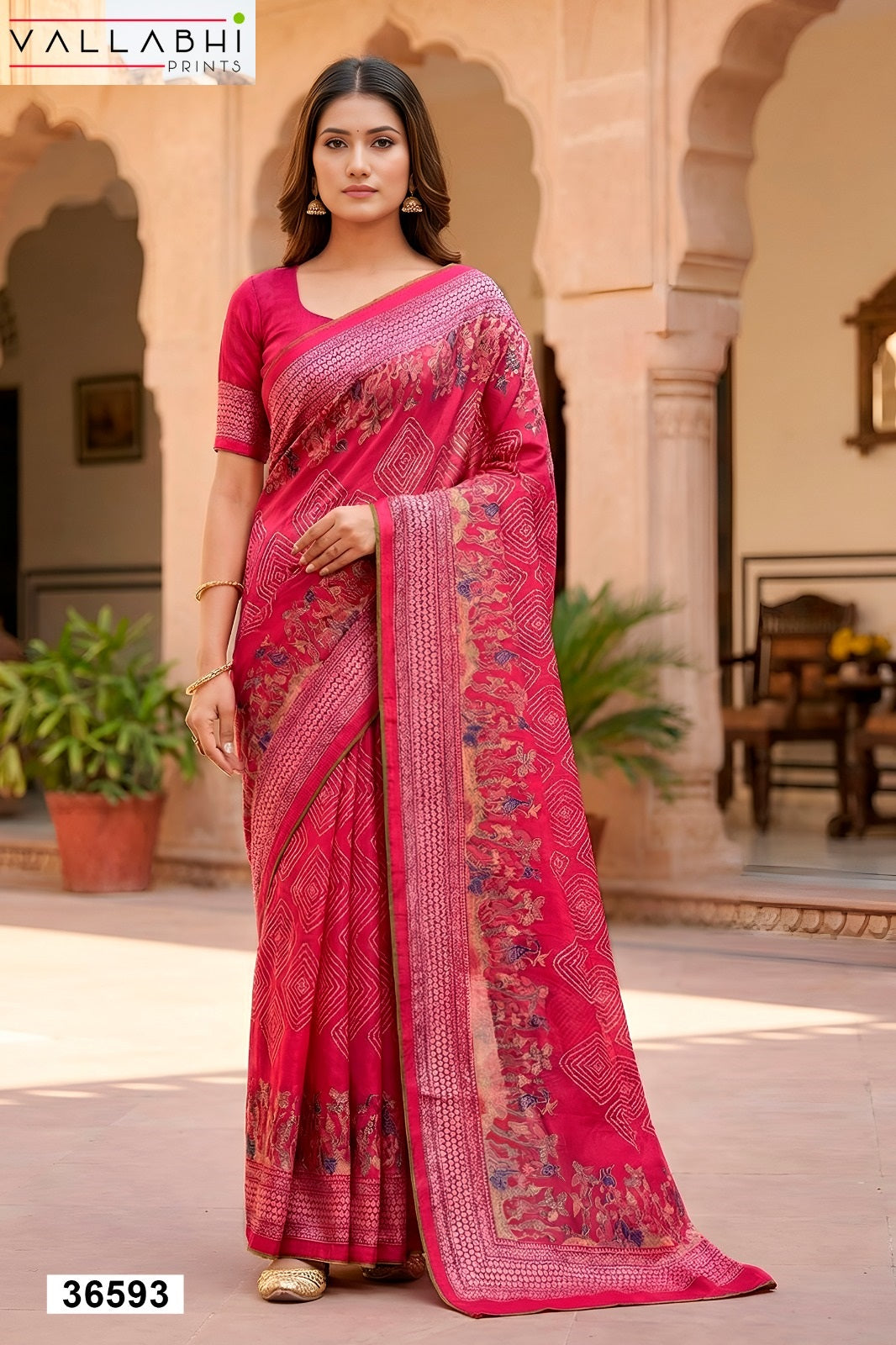 Siddhika Vol 2 Vallabhi Prints Moss Brasso Sarees Wholesaler