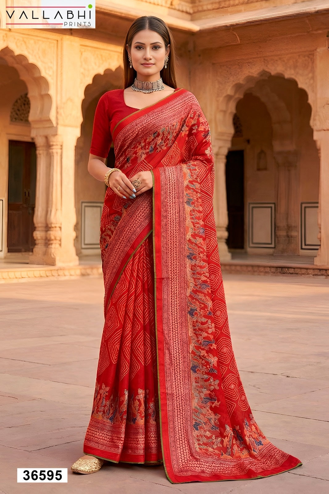 Siddhika Vol 2 Vallabhi Prints Moss Brasso Sarees Wholesaler