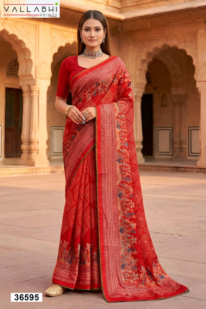 Siddhika Vol 2 Vallabhi Prints Moss Brasso Sarees Wholesaler