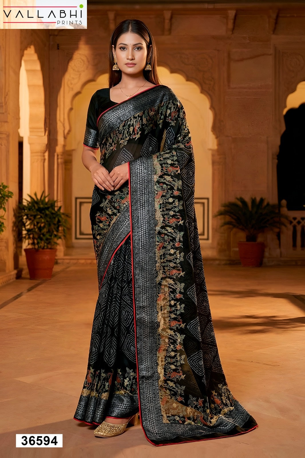 Siddhika Vol 2 Vallabhi Prints Moss Brasso Sarees Wholesaler
