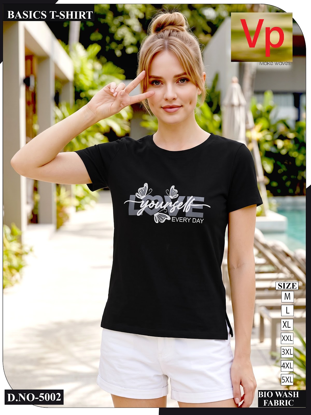 Side Cut Dno 5002 Vp Biowash Women Tshirt Manufacturer India