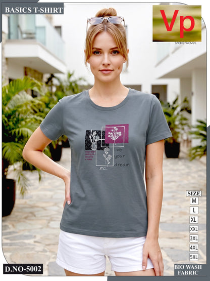 Side Cut Dno 5002 Vp Biowash Women Tshirt Manufacturer India
