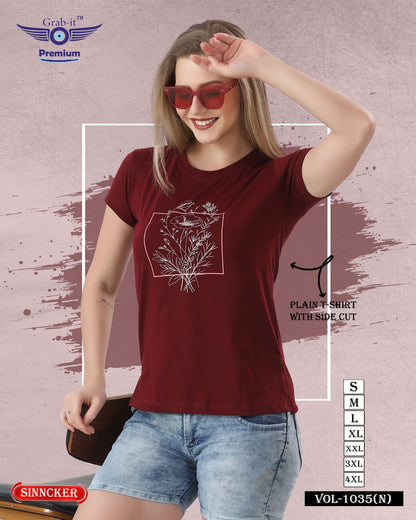 Side Cut Vol 1035 N Grab It Sinker Women Tshirt Wholesale Price