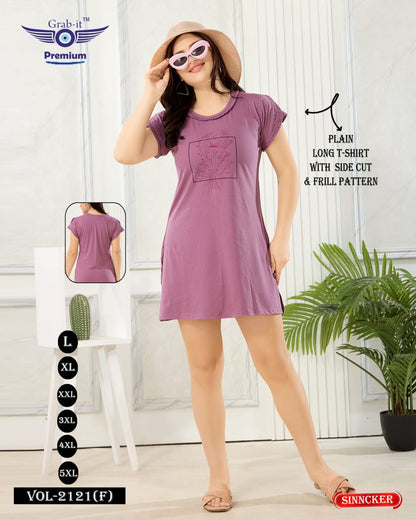 Side Cut Vol 2121 F Grab It Sinker Women Long Tshirt Manufacturer Gujarat