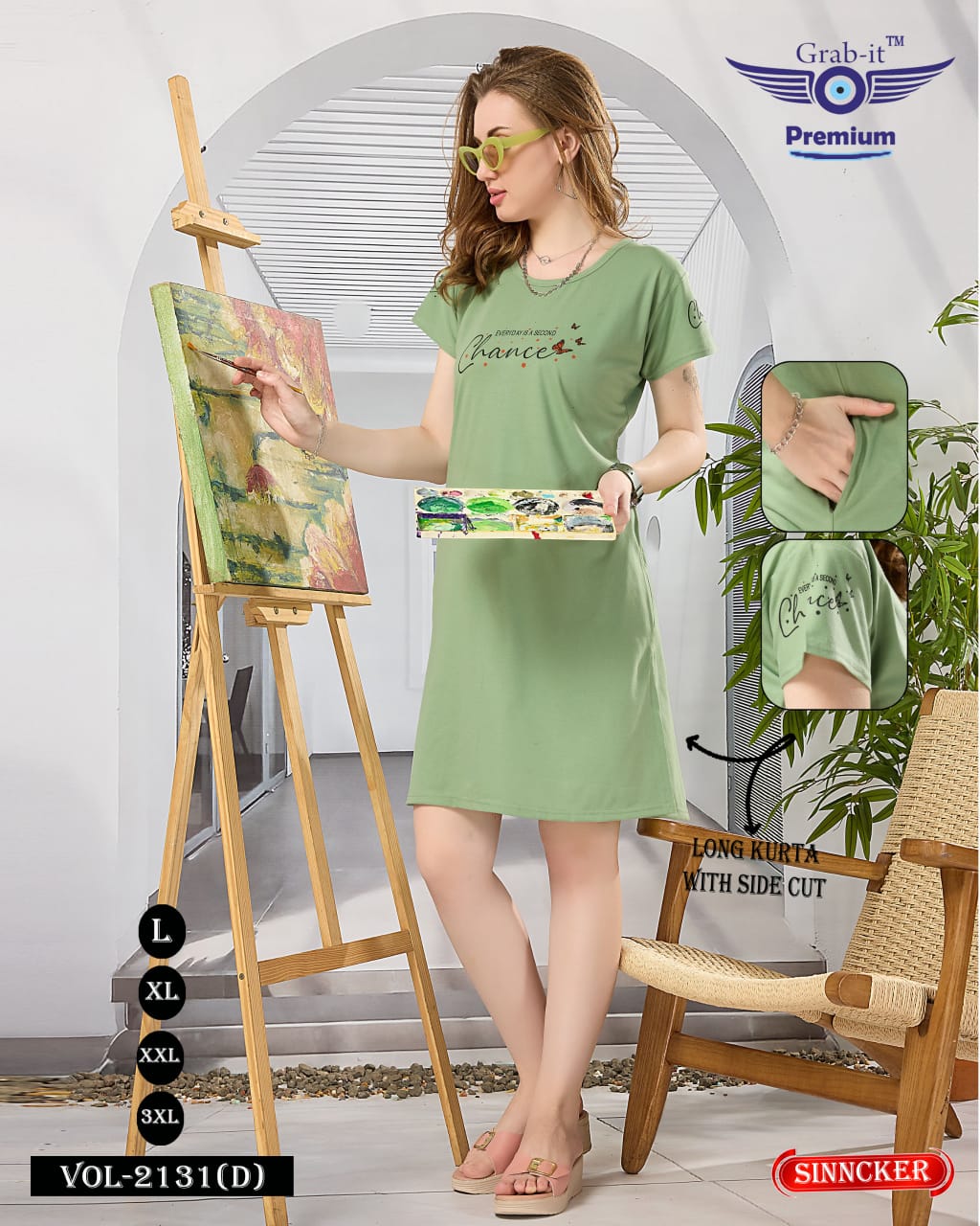 Side Cut Vol 2131 D Grab It Sinker Kurtis Supplier India