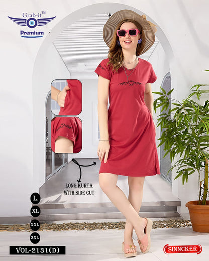 Side Cut Vol 2131 D Grab It Sinker Kurtis Supplier India