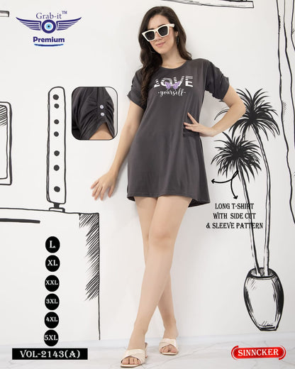 Side Cut Vol 2143 A Grab It Sinker Women Long Tshirt Supplier Ahmedabad