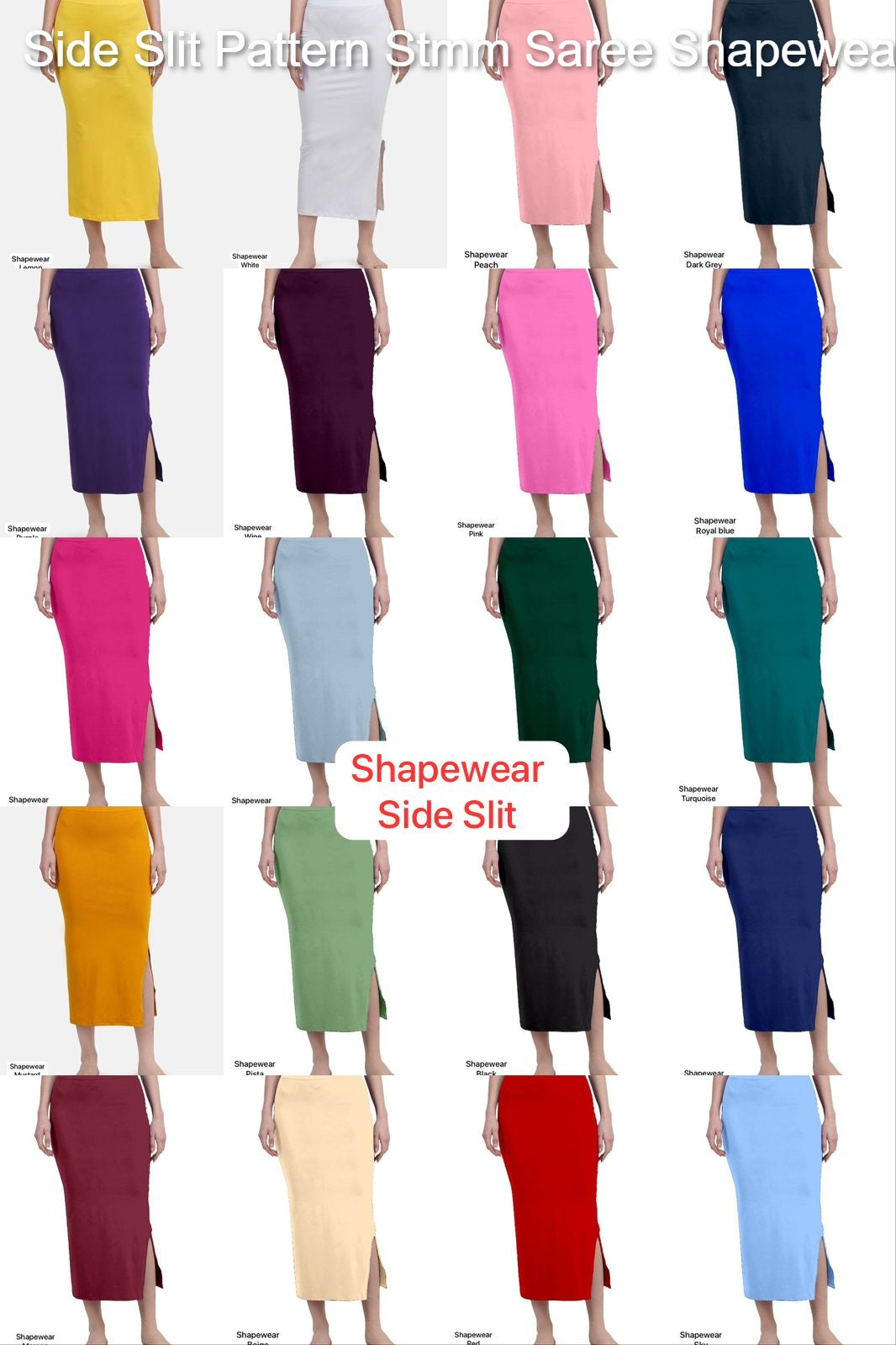 Side Slit Pattern Stmm Lycra Saree Shapewear Manufacturer India