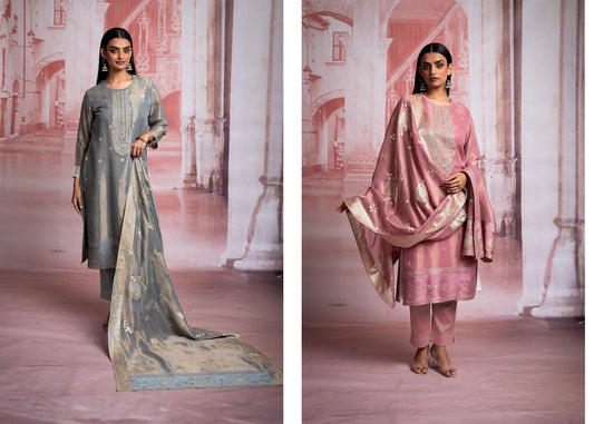 Sidora Naariti Silk Jacquard Pant Style Suits Exporter Ahmedabad