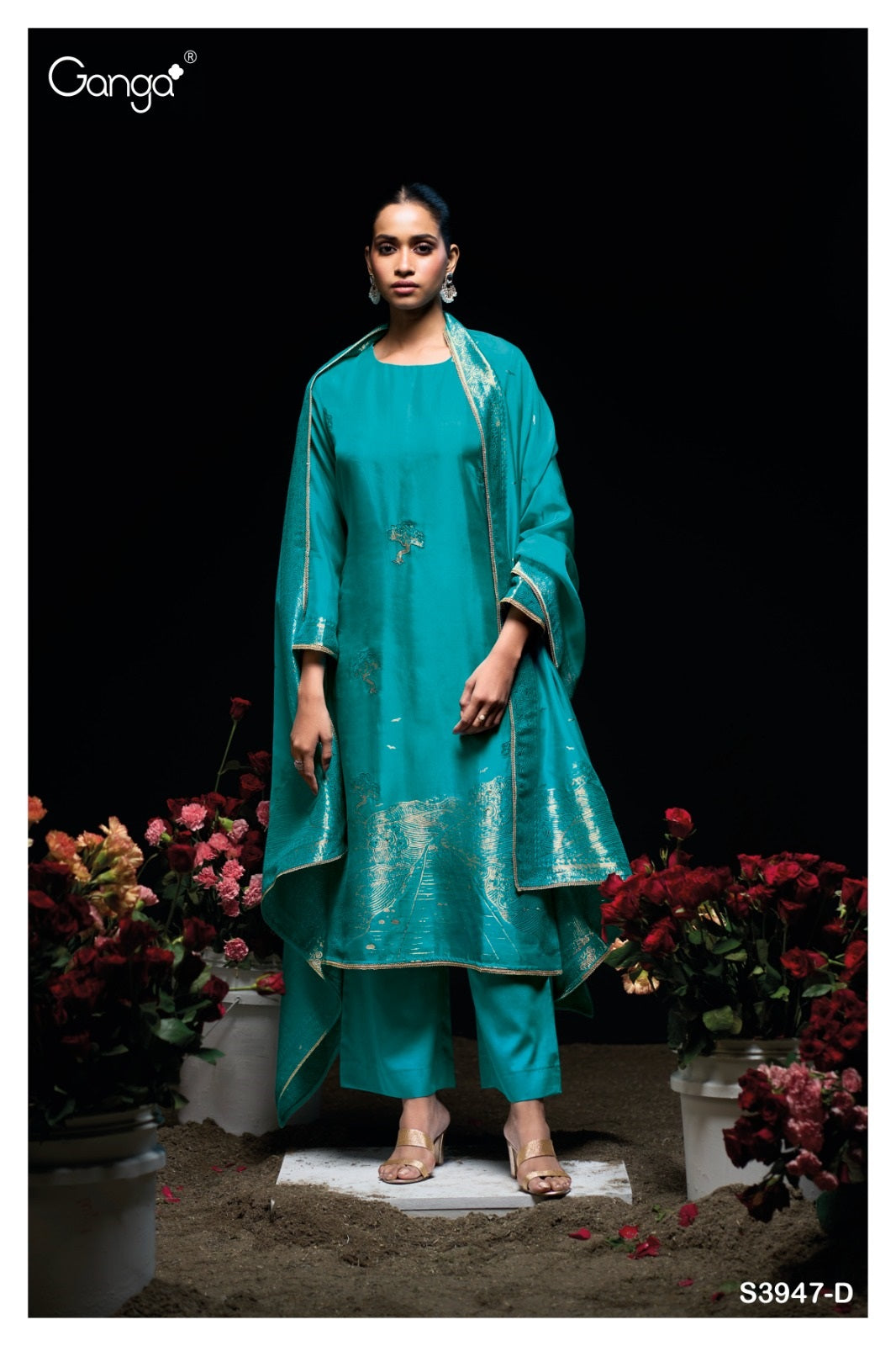 Sidra 3947 Ganga Premium Viscose Plazzo Style Suits Manufacturer Gujarat