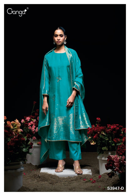 Sidra 3947 Ganga Premium Viscose Plazzo Style Suits Manufacturer Gujarat