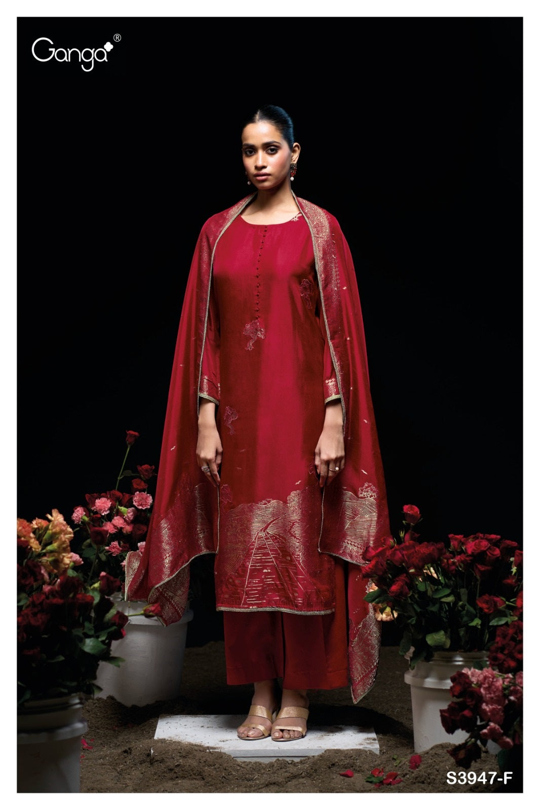 Sidra 3947 Ganga Premium Viscose Plazzo Style Suits Manufacturer Gujarat