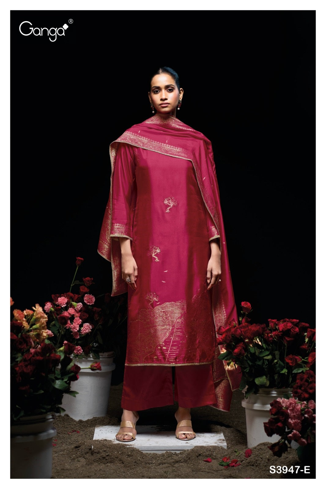 Sidra 3947 Ganga Premium Viscose Plazzo Style Suits Manufacturer Gujarat