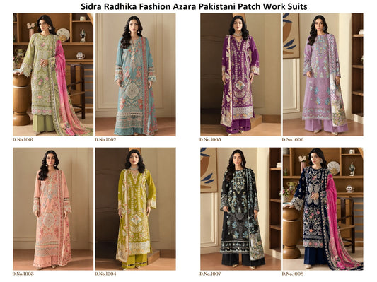 Sidra Radhika Fashion Azara Cotton Pakistani Patch Work Suits Exporter India