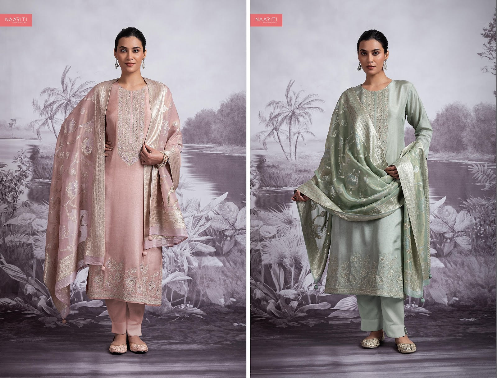 Sidwee Naariti Silk Pant Style Suits Wholesale Price