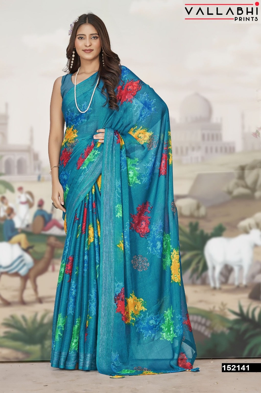 Siena Vallabhi Prints Chiffon Sarees Exporter