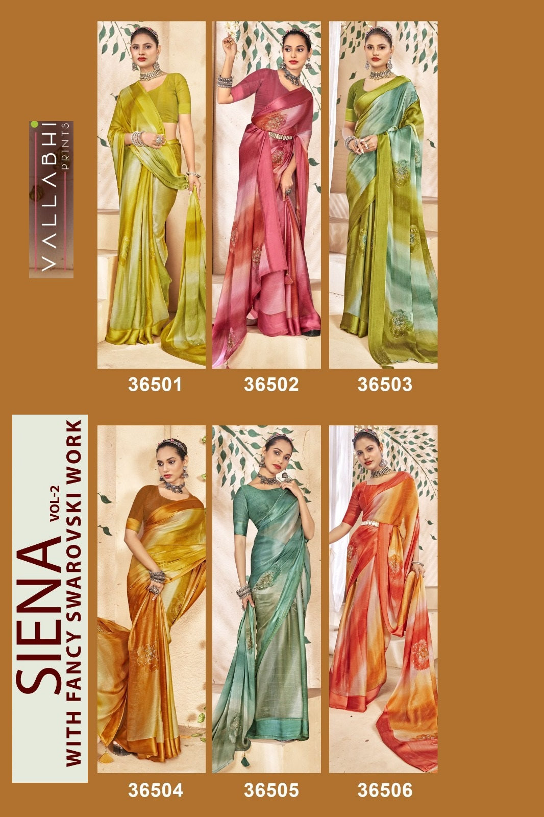 Siena Vol 2 Vallabhi Prints Chiffon Sarees Manufacturer