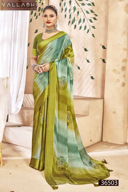 Siena Vol 2 Vallabhi Prints Chiffon Sarees Manufacturer