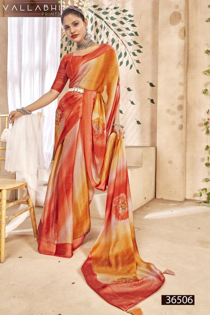 Siena Vol 2 Vallabhi Prints Chiffon Sarees Manufacturer