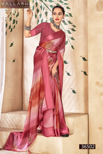 Siena Vol 2 Vallabhi Prints Chiffon Sarees Manufacturer