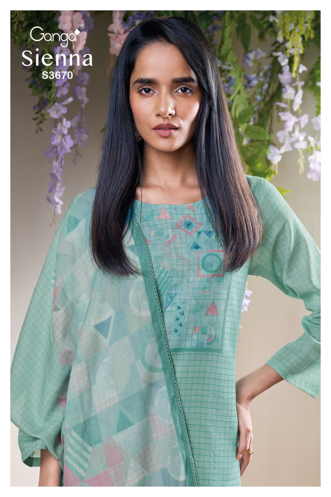 Sienna 3670 Ganga Cotton Linen Pant Style Suits Exporter India