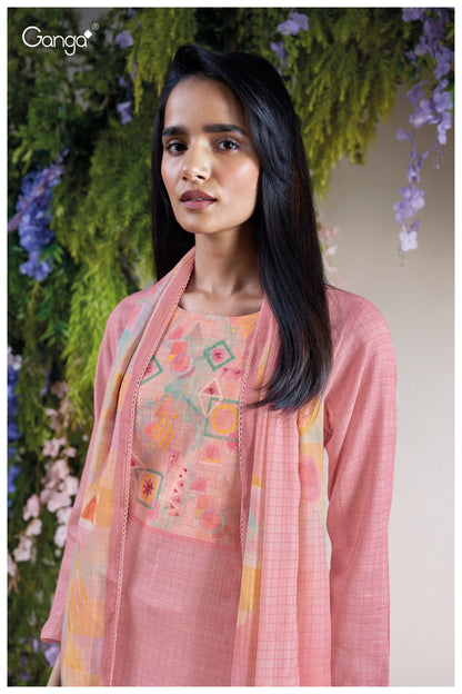 Sienna 3670 Ganga Cotton Linen Pant Style Suits Exporter India