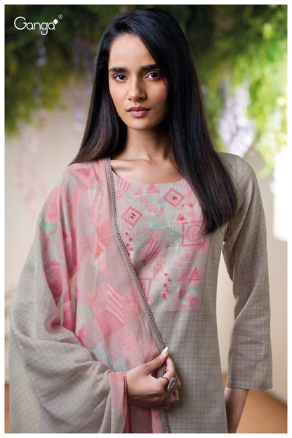 Sienna 3670 Ganga Cotton Linen Pant Style Suits Exporter India