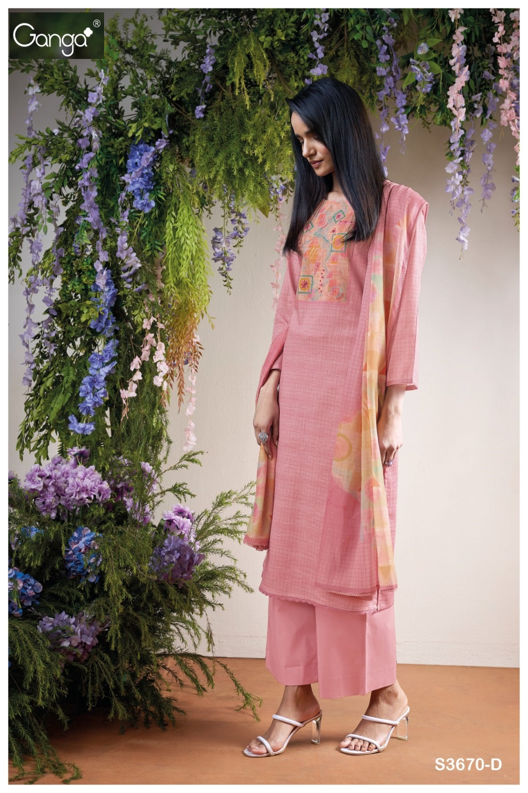 Sienna 3670 Ganga Cotton Linen Pant Style Suits Exporter India