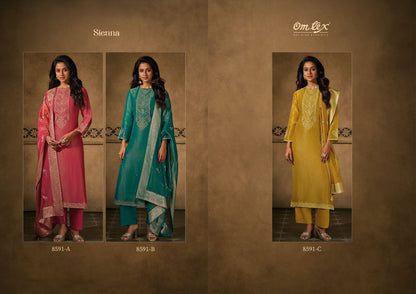 Sienna New Omtex Tissue Silk Pant Style Suits Supplier India