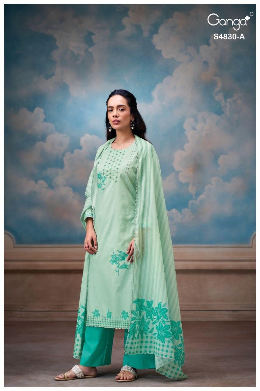 Siennae S4830 Ganga Cotton Pant Style Suits Exporter